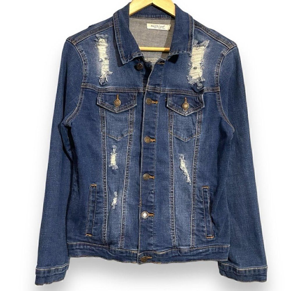 Machine Shredded Denim Jacket